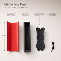 Boîte cadeau en papier rouge mince avec logo personnalisé et insert à 6 compartiments pour truffes et bonbons, vente en gros, fabricant