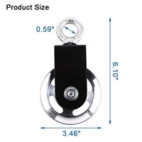 Système de poulie de câble de gymnastique robuste-Roues pivotantes silencieuses à 360 ° pour les exercices de traction/mouche, le roulement de poids et la rotation en douceur