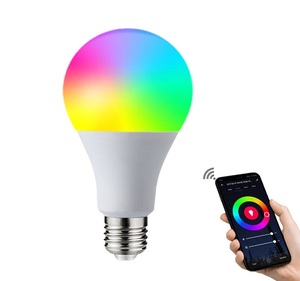 Bombilla <span class=keywords><strong>LED</strong></span> inteligente para fiesta en casa, luz inteligente que cambia de color, Bluetooth, <span class=keywords><strong>WiFi</strong></span>, control remoto - Product Image 3