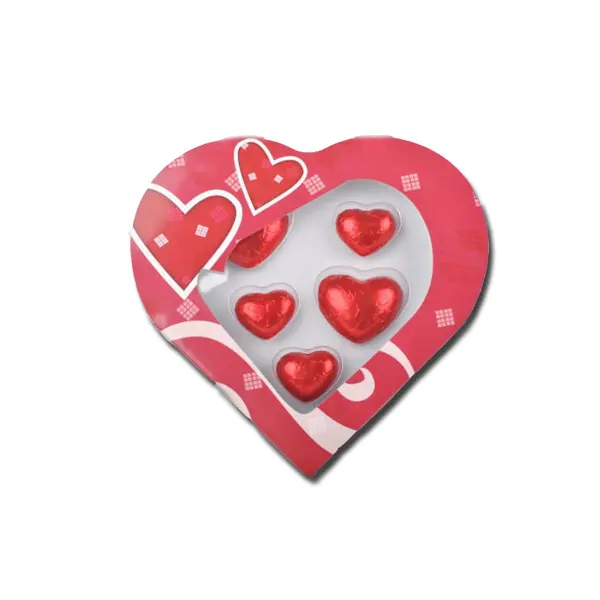 28g 5 pcs heart shape milk dark sweet valentine chocolate with good taste