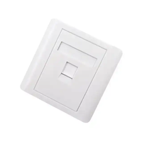 Ports simples Cat5e Cat6 Utp 86 Type plaque frontale réseau plaque murale 1 port 86 panneau de prise Rj45
