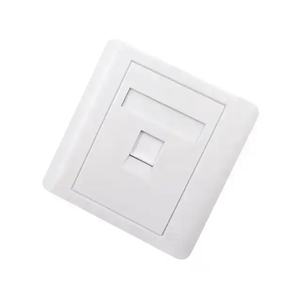 Porta singola Cat5e Cat6 Utp 86 <span class=keywords><strong>tipo</strong></span> piastra frontale di rete piastra a parete 1 porta 86 Rj45 pannello presa - Product Image 1