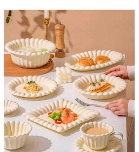 Nueva Promoción, Vajilla de Cerámica Estilo Vintage para Bebés, Vajilla Segura para Hoteles y Restaurantes, Plato para Pastel, Vajilla de Cerámica - Product Image 3