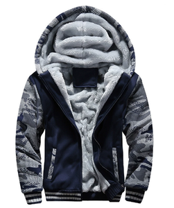 Cappotto da <span class=keywords><strong>uomo</strong></span> diretto in fabbrica autunno inverno stile sportivo coreano in pile foderato uniforme da Baseball maglione con cappuccio imbottito solido sciolto - Product Image 6