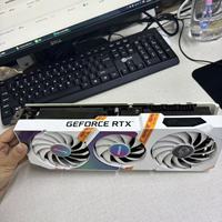 Carte graphique VGA d'occasion IGame RTX 3080 10 Go GDDR6X Ultra W OC blanche avec refroidissement triple ventilateur 8+8Pin PCI-E pour PC de bureau gaming