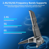 Antenne externe WiFi 6E Tri-Band 6GHz/5GHz/2.4GHz, antenne de routeur de jeu avec câble d'extension SMA pour ordinateur de bureau PCIE