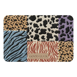 Alfombra de baño rectangular con diseño de animales, absorbente, antideslizante, diseño retro para baños - Product Image 5