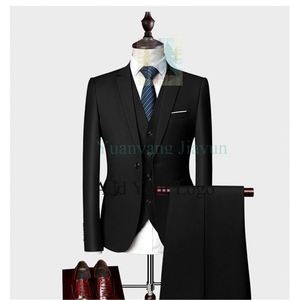 Costumes 2 et 3 pièces pour hommes Costumes Slim Fit Costumes de <span class=keywords><strong>mariage</strong></span> noirs Blazers - Product Image 4