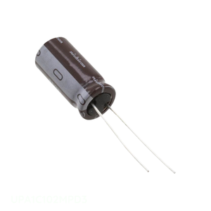 Distribuidor Autorizado UPA1C102MPD3 Condensador de Aluminio de 1000 uF, Montaje a través de Orificio, 1000UF 20% 16V RADIAL - Product Image 1