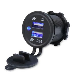Kép cổng xe buýt thuyền Marine Car Battery Charger 5v2.1a/1A kép USB sạc Ổ cắm - Product Image 1