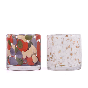 Portacandele in <span class=keywords><strong>Vetro</strong></span> Multicolore con Design a Coriandoli per Fragranze <span class=keywords><strong>di</strong></span> Lusso per la Casa - Product Image 5