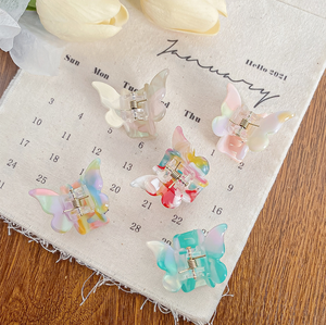 Liwu Cute Mini Sweet Butterfly Haars pange Kleine Acetat Haars pangen für Mädchen Täglicher Gebrauch Zubehör Weiblich-kompatibel - Product Image 5