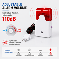Sistem Alarm Cahaya Suara Kebocoran Air 110dB Sensor Deteksi Air dengan Probe Logam untuk Mesin Kopi Peralatan Dapur DS-103S