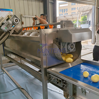 Máquina Automática para Producción de Papas Fritas, Maquinaria Comercial Integrada para Cortar, Freír y Empacar Papas Fritas