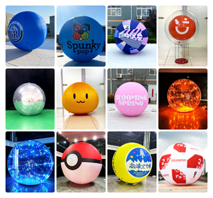 Pallone Gonfiabile Gigante in PVC Personalizzato a Forma di Pallone da Calcio con LED per Pubblicità Sportiva ed Eventi Calcistici - Product Image 3