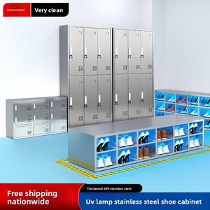Mueble Zapatero <span class=keywords><strong>de</strong></span> Acero Inoxidable 304 <span class=keywords><strong>de</strong></span> Diseño Moderno y Simple, Personalizado por el Fabricante, para Cuartos Limpios, Laboratorios y Comercios - Product Image 4
