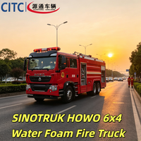 Camion de pompiers SINOTRUK HOWO 6x4 à eau et mousse pour l'Afrique, pompe à incendie haute pression, conception à double réservoir pour la lutte contre les incendies industriels