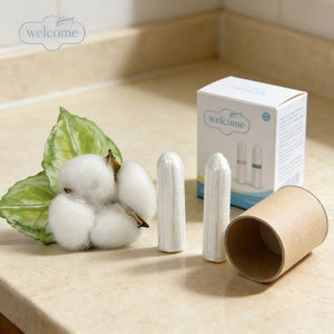 Tampons féminins premium d'occasion à vendre – Biobase Logo Coton Naturel Bio – Tampons sans applicateur en coton biologique - Product Image 5
