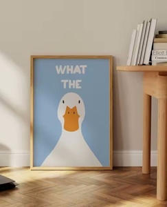 What the Duck Print Art Picture Funny Cute Animal Canvas Posters Pintura de pared moderna <span class=keywords><strong>para</strong></span> baño Dormitorio Decoración - Product Image 4