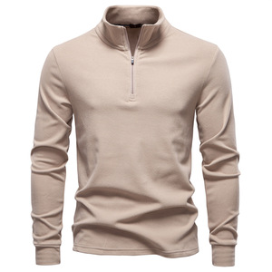 <span class=keywords><strong>Felpa</strong></span> da <span class=keywords><strong>Uomo</strong></span> con <span class=keywords><strong>Cerniera</strong></span> a un Quarto, 100% Poliestere Felpato, Alta Qualità, Collo Alto, Logo Personalizzabile, Casual e Trendy - Product Image 4