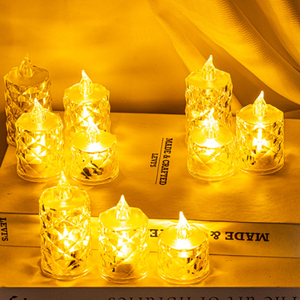 Lumières <span class=keywords><strong>LED</strong></span> en forme de cristal de diamant |   Bougies vacillantes sans <span class=keywords><strong>flamme</strong></span> pour Noël, mariages et décoration intérieure – Style tendance, vente en gros directe usine - Product Image 5