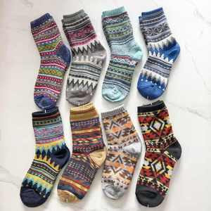 Calcetines Baratos al por Mayor para Mujer, Estilo Nórdico Vintage, Gruesos, Cálidos para Invierno, <span class=keywords><strong>de</strong></span> Pelo <span class=keywords><strong>de</strong></span> Conejo, Lana y Acrílico, para Días Fríos - Product Image 1