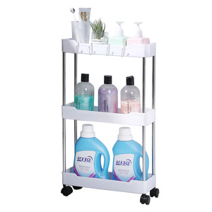 Multipurpose 4-Layer Storage Cart With Wheels For Kitchen Bathroom Living Room Standing Type Easy Cleaning Rectangle Shape - Product Image 5