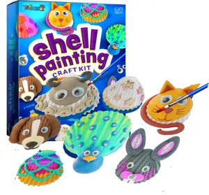 Kreative DIY Sea Shell Malerei Kits Kunst handwerk Geschenke Bastel aktivitäten Sets für Kinder Geschenks pielzeug