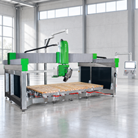 Machine à découper à pont CNC 5 axes à positionnement infrarouge 15KW pour la découpe de dalles de granit, de marbre et de pierre