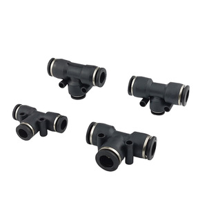 Pneumatic Hose <b>Connector</b> T Type <b>Quick</b> Connect Fitting PE4 6 8 10 12 14 16 PBT Plastic High Strength - Product Image 2