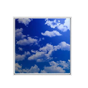 Panel de Luz LED de 600x600mm, Diseño de Cielo Azul con Nubes, Marco de Aluminio, Estilo Moderno, Fácil Instalación - Product Image 2