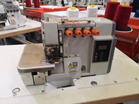 Machine à coudre surjeteuse industrielle à entraînement direct avec coupe-fil, fonctionnement manuel, haute vitesse, lubrification automatique