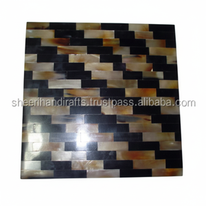 Juego de Posavasos de Cuerno/Hueso/Madera, Ecológicos, Hechos a Mano en India, Modelo HC008, 2016 - Product Image 1