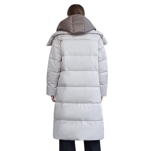 Haute qualité longue femmes doudoune <span class=keywords><strong>avec</strong></span> bouton décoration col à capuche décontracté respirant doudoune - Product Image 6