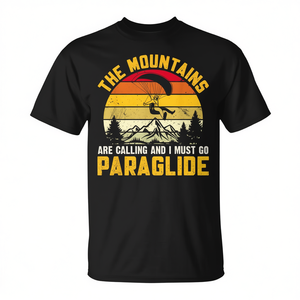 Las montañas me llaman y debo ir. Camiseta de parapente. - Product Image 2