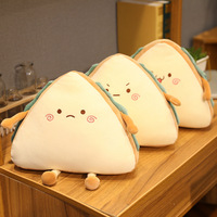 Oreiller 3D créatif multi-tailles, oreiller en peluche en forme de sandwich, coussin doux en forme de nourriture pour la décoration de la chambre, jouet en peluche pour enfants