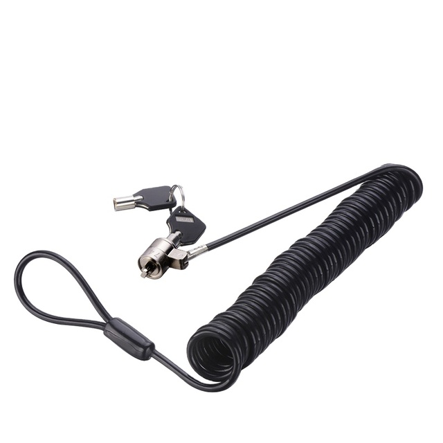 Spiral Cable Laptop Lock Spring Anti-Theft Coil Rope for Notebook PC Security Notebook Anti Theft Cord