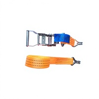 Sangle d'arrimage à cliquet en polyester de 1,5 pouce avec double crochet en J pour la fixation de camions, remorques et conteneurs