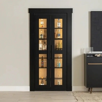 CASEN Armoire de rangement en bois massif personnalisée Porte d'étagère cachée avec mesures secrètes pour le salon Chambre à coucher Cave à vin