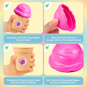 JoyCat 7 Bolas de Crema, Actividades de Aprendizaje Preescolar, Juego de Contar y Clasificar por Colores, Juguetes Educativos Apilables para Niños - Product Image 5