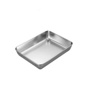 Bandeja Cuadrada <span class=keywords><strong>de</strong></span> <span class=keywords><strong>Acero</strong></span> <span class=keywords><strong>Inoxidable</strong></span> para Hornear y Servir, Apta para Horno, Galletas y Barbacoa, Apta para Lavavajillas - Product Image 5