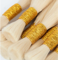 Vente en gros de cheveux humains de couleur blonde en vrac Original 100% cheveux humains en vrac de cheveux bruts pour le tressage