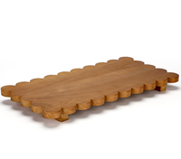 Meilleures ventes : Présentoir en bois festonné multi-usages couleur noyer style shabby chic pour tables, étagères, comptoirs