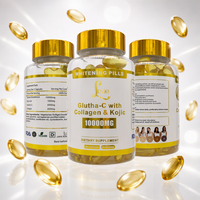 Complément Éclaircissant et Hydratant à la Vitamine C et au Collagène, Naturel, Premium, Sans OGM, pour Adultes, Marque Blanche, 14 Gélules Molles