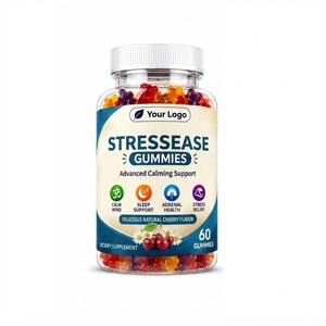 Gummies véganes à la pectine StressEase, sans sucre ajouté, sans colorants ni arômes artificiels, sans gélatine, saveur fruitée, moelleuses et masticables - Product Image 1