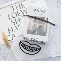 Petit sac d'emballage transparent à fermeture éclair en plastique pvc eva pour vêtements avec logo personnalisé