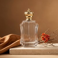 Botol Parfum Kaca Baru Berkualitas Tinggi  Berbentuk Poligon Berongga 100ml Botol Parfum Kaca  LOGO Dapat Disesuaikan dengan Kemasan Kotak