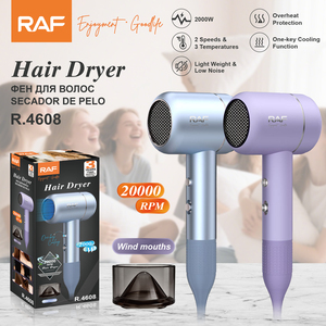 ไดร์เป่าผม RAF 2000W มอเตอร์ 20000 รอบต่อนาที น้ำหนักเบา เสียงเบา 2 ระดับความเร็ว 3 ระดับอุณหภูมิ ฟังก์ชั่นระบายความร้อนด้วยปุ่มเดียว R.4608 RAF 2000W Hai - Product Image 5