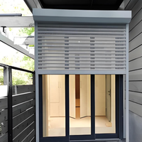 Conception de porte à persiennes en aluminium Volet roulant électrique automatique Fenêtre Pare-soleil creux