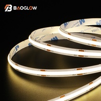 Tira de Luces LED COB de 24 V y 12 W, 8 mm de Alta Densidad, Cortable cada 312 mm, Blanca, para TV, 5 m, con Adhesivo, IP20, Gran Venta 2025